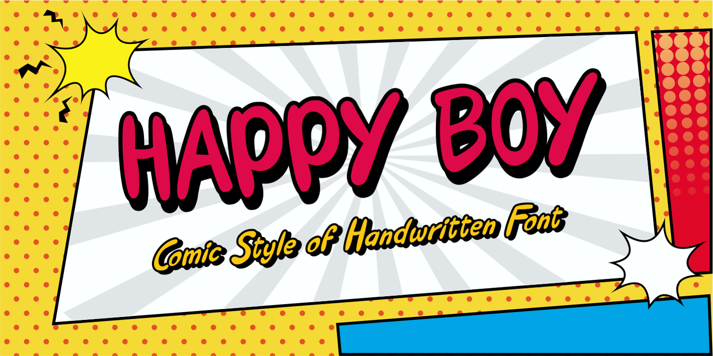 Happy Boy Bold Italic Font preview